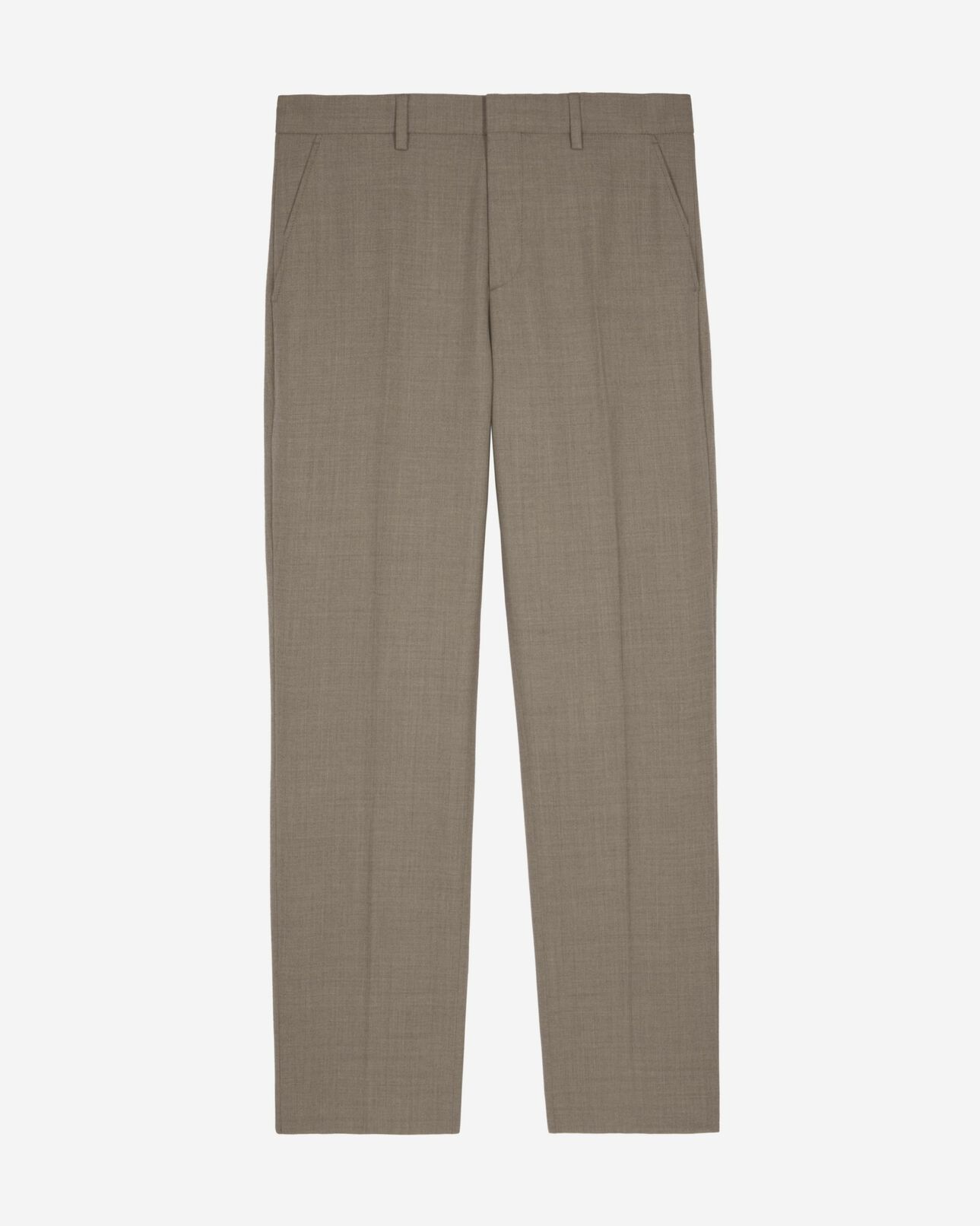 The Kooples MEN BEIGE MELANGE beige wool suit pants