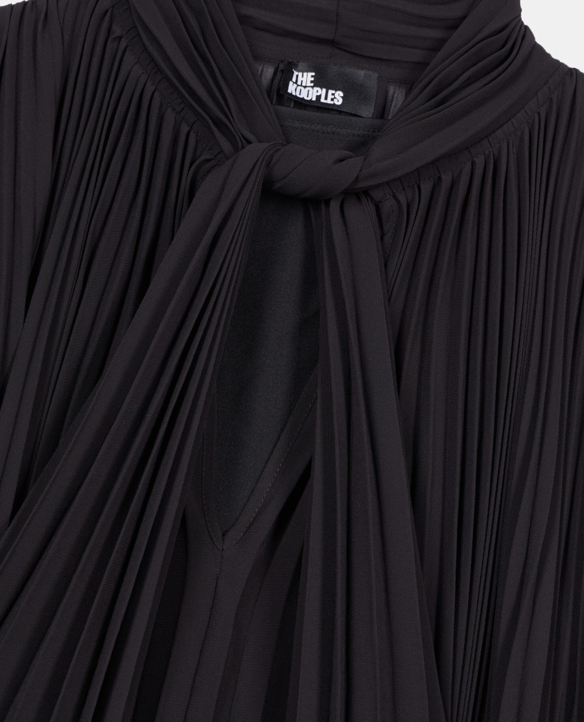 Short black pleated dress, BLACK, hi-res image number null