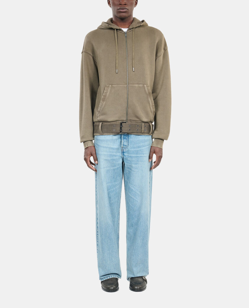 The Kooples MEN OLIVE khaki hoodie