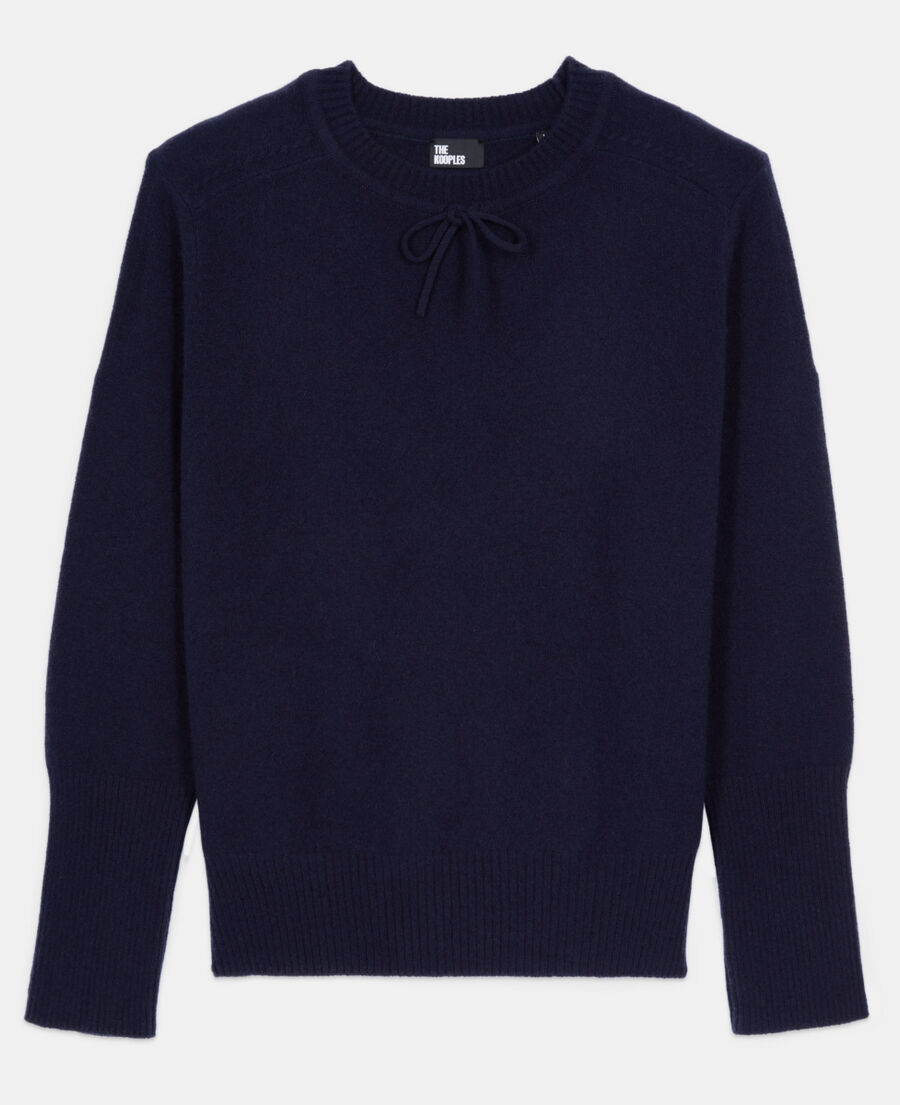 The Kooples FEMME NAVY pull en cachemire bleu marine