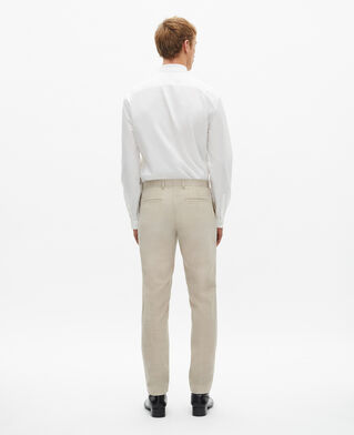 The Kooples MEN BEIGE beige slim fit wool suit pants