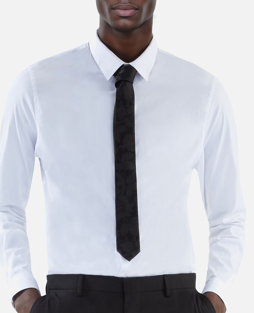 The Kooples HOMME BLACK cravate en soie noire