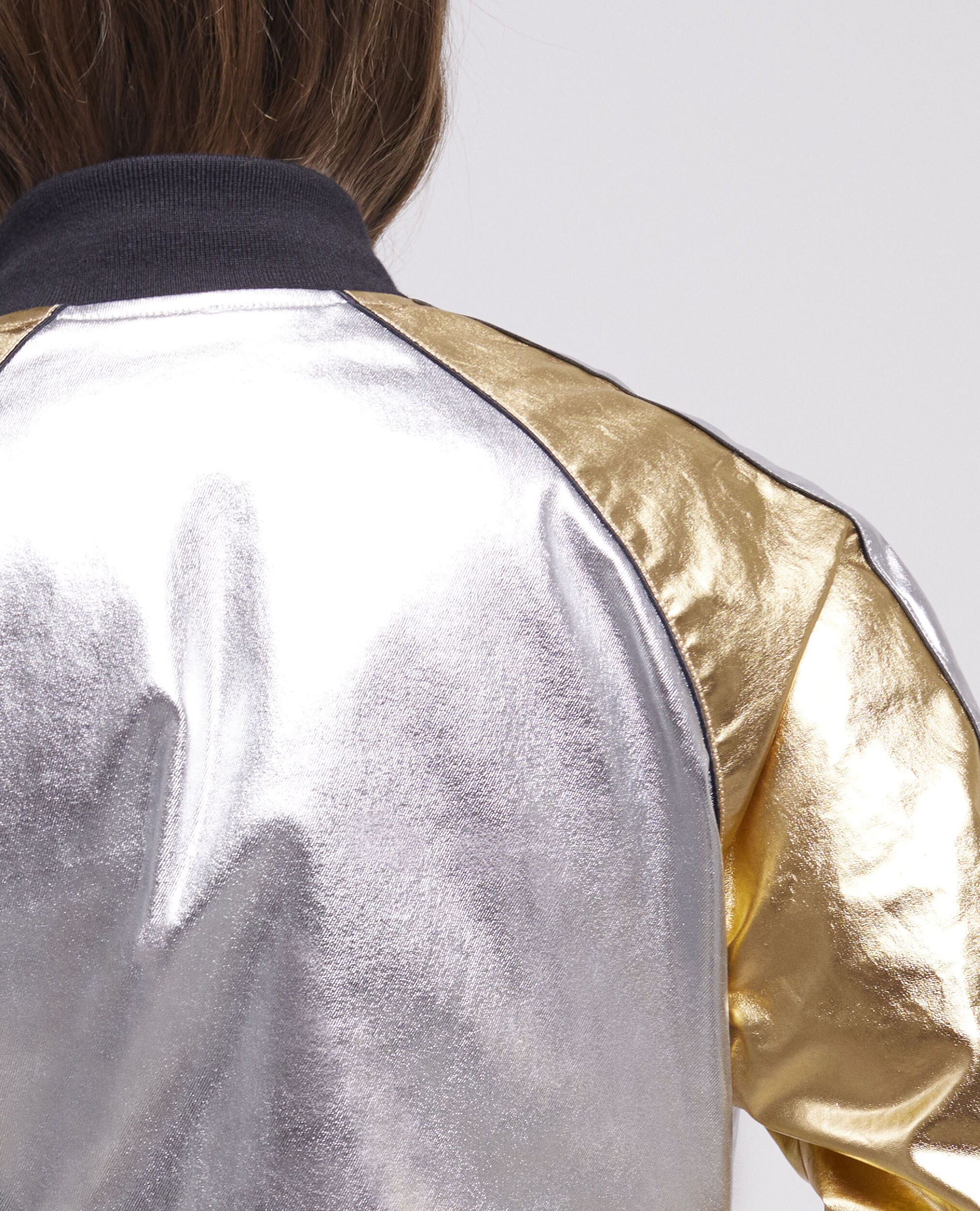 Two-tone jacket, SILVER / GOLD, hi-res image number null