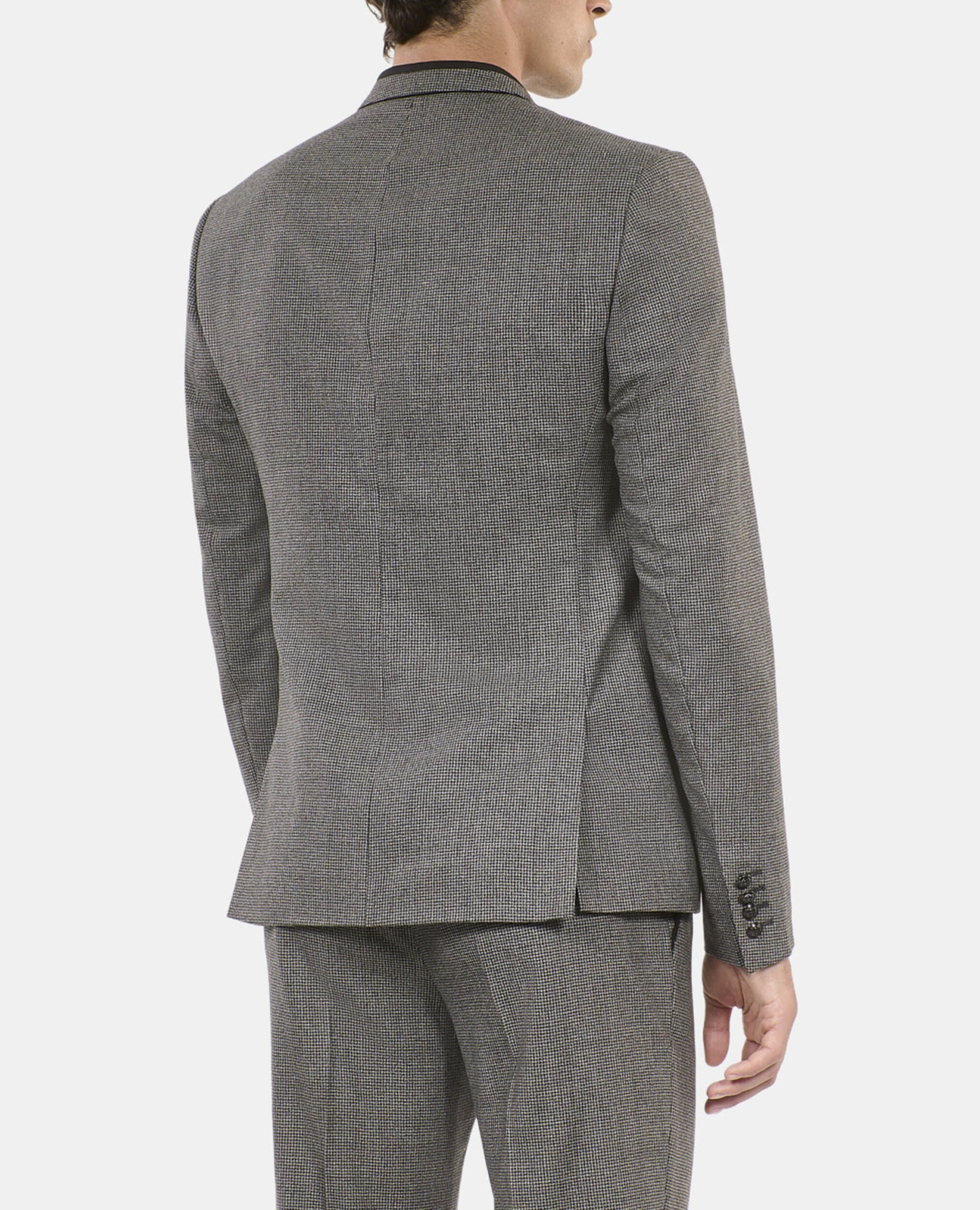 Veste de costume pied de poule noir et blanc, BLACK GREY, hi-res image number null