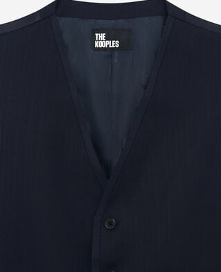 The Kooples HOMME DARK NAVY gilet de costume en laine bleu marine