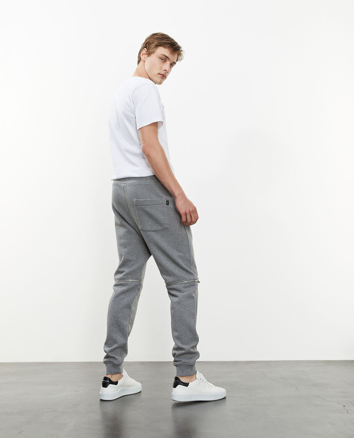 Grey melange joggers outlet