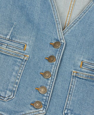 The Kooples F BLUE blue denim waistcoat