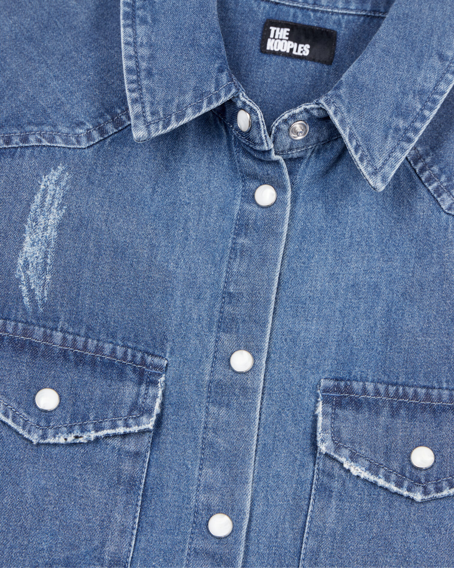 Sleeveless blue denim shirt, USED RAPIECE, hi-res image number null