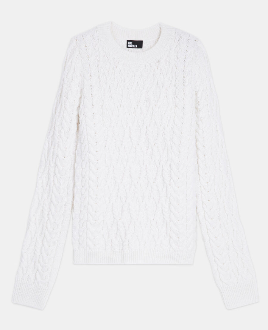pull en laine écru