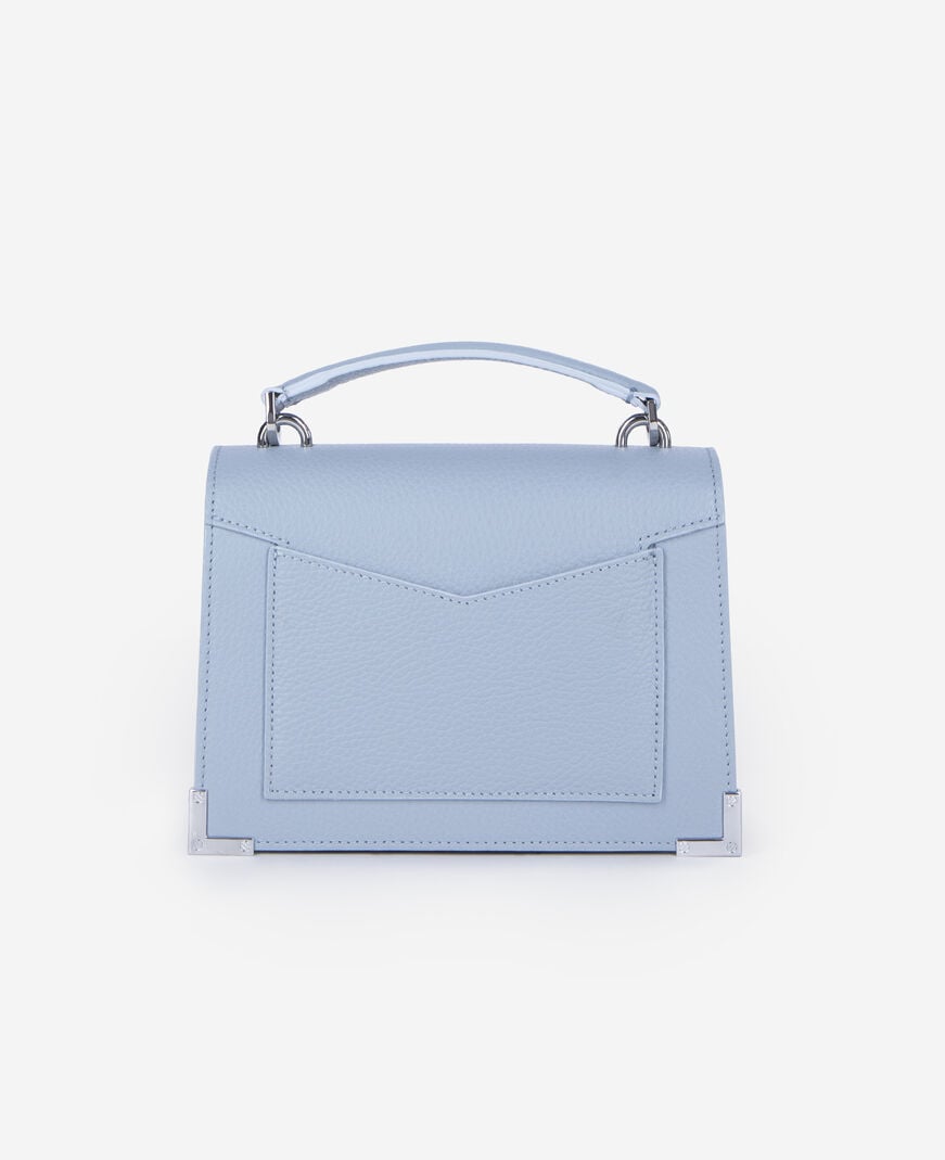 The Kooples FEMME BLUE sac emily small en cuir grainé bleu