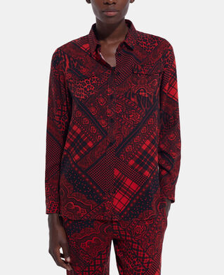 The Kooples F RED / BLACK printed shirt