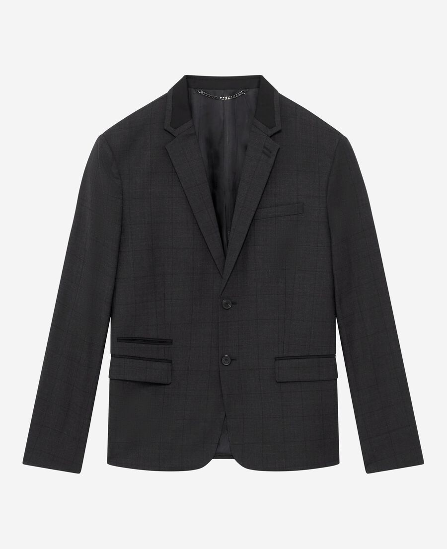 The Kooples HERREN BLACK black check suit jacket