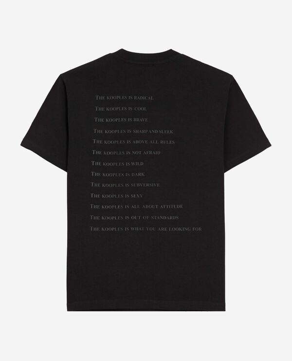 The Kooples FEMME BLACK t-shirt what is noir et léopard