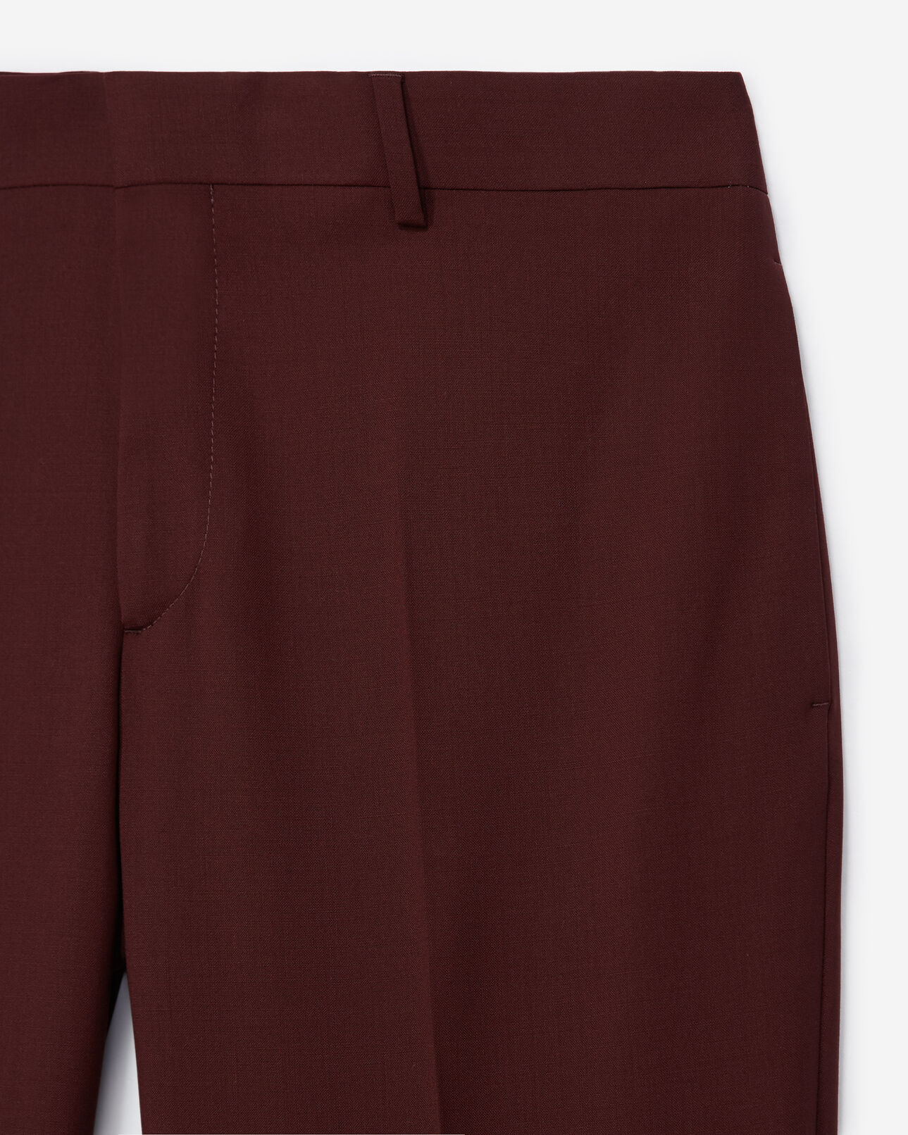 The Kooples HERREN BURGUNDY anzughose wolle bordeauxrot eng