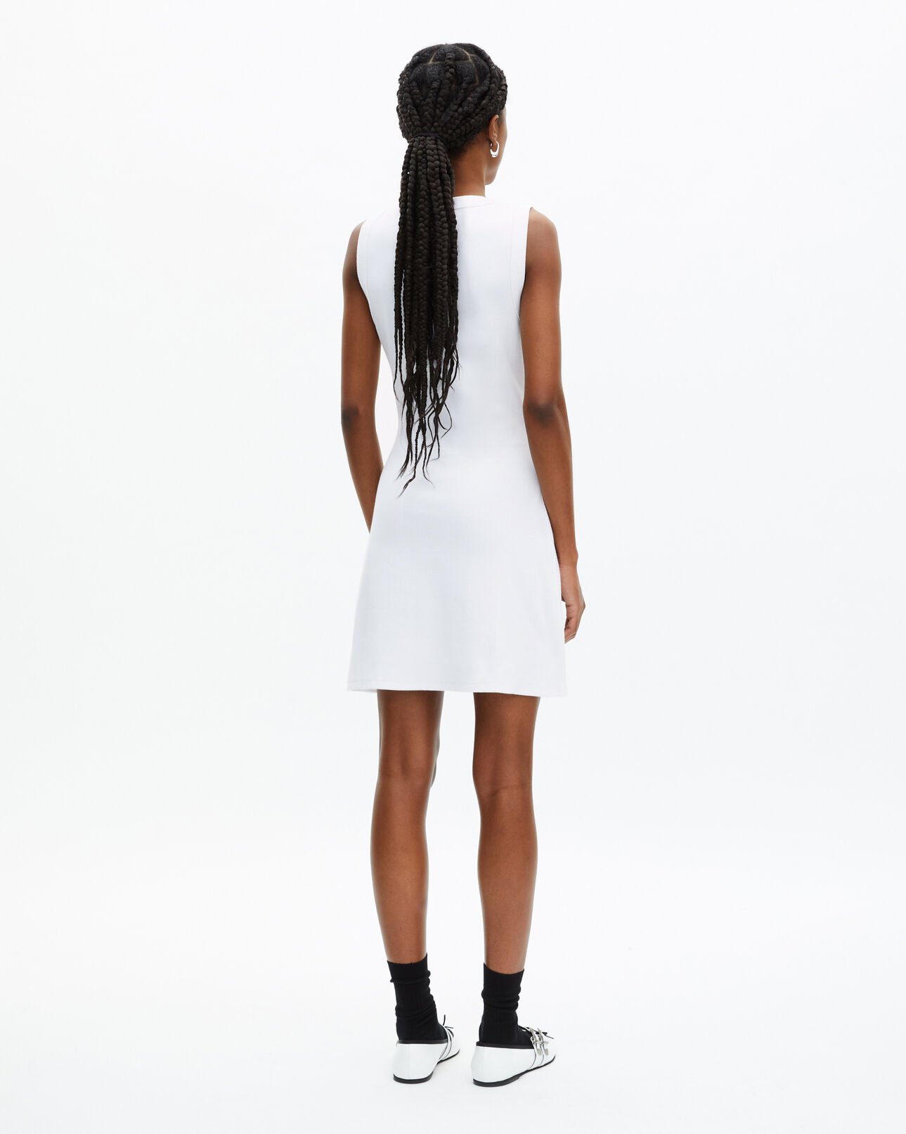The Kooples DAMEN WHITE kurzes kleid mit weißem logo