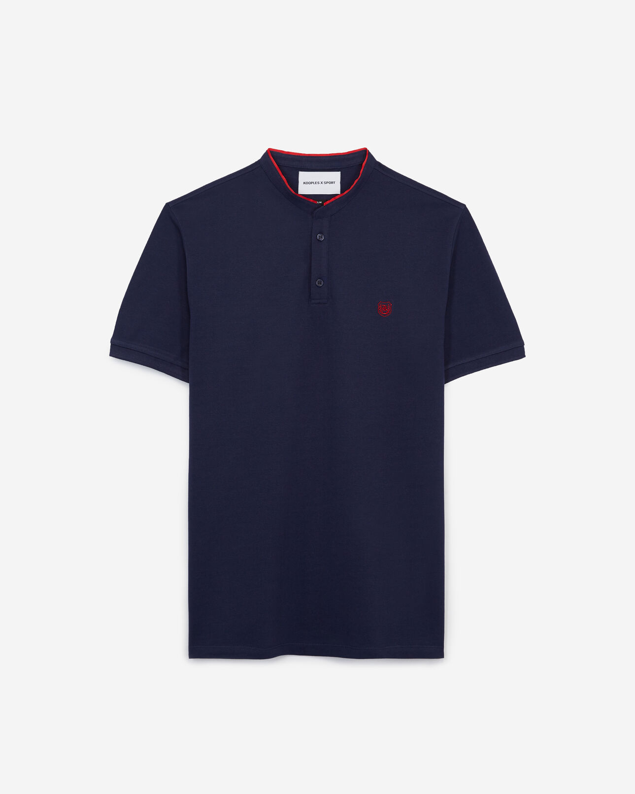 The Kooples HOMBRE NIGHT BLUE / KING RED polo collar