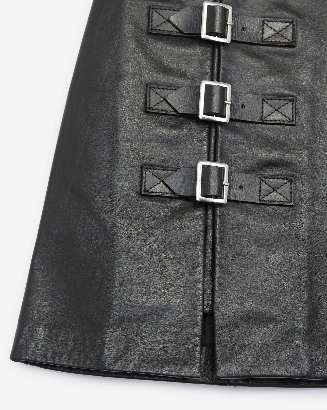 The Kooples FEMME BLACK jupe courte rock cuir noir