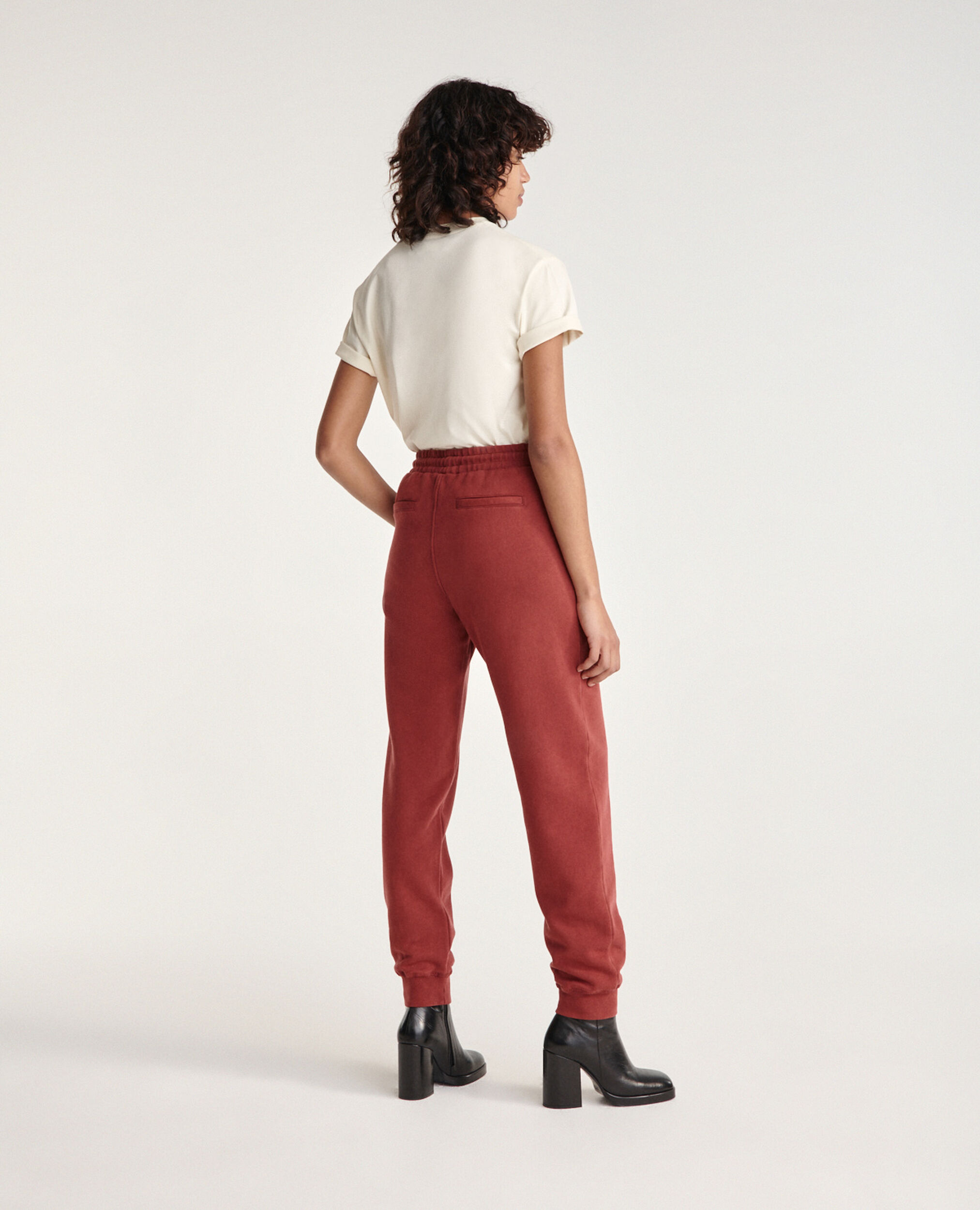 Burgundy joggers in faded relaxed cotton | The Kooples