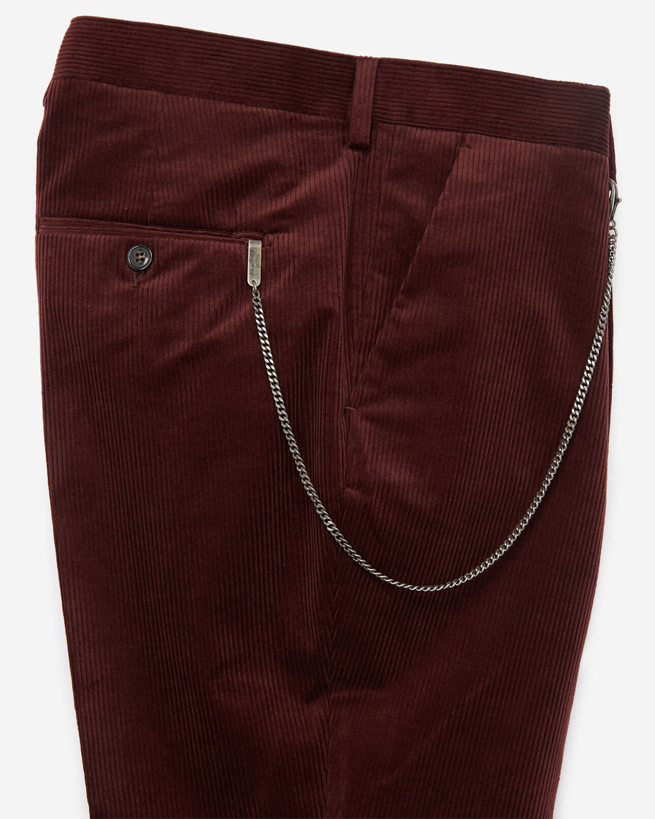 The Kooples HOMME BURGUNDY pantalon velours côtelé bordeaux