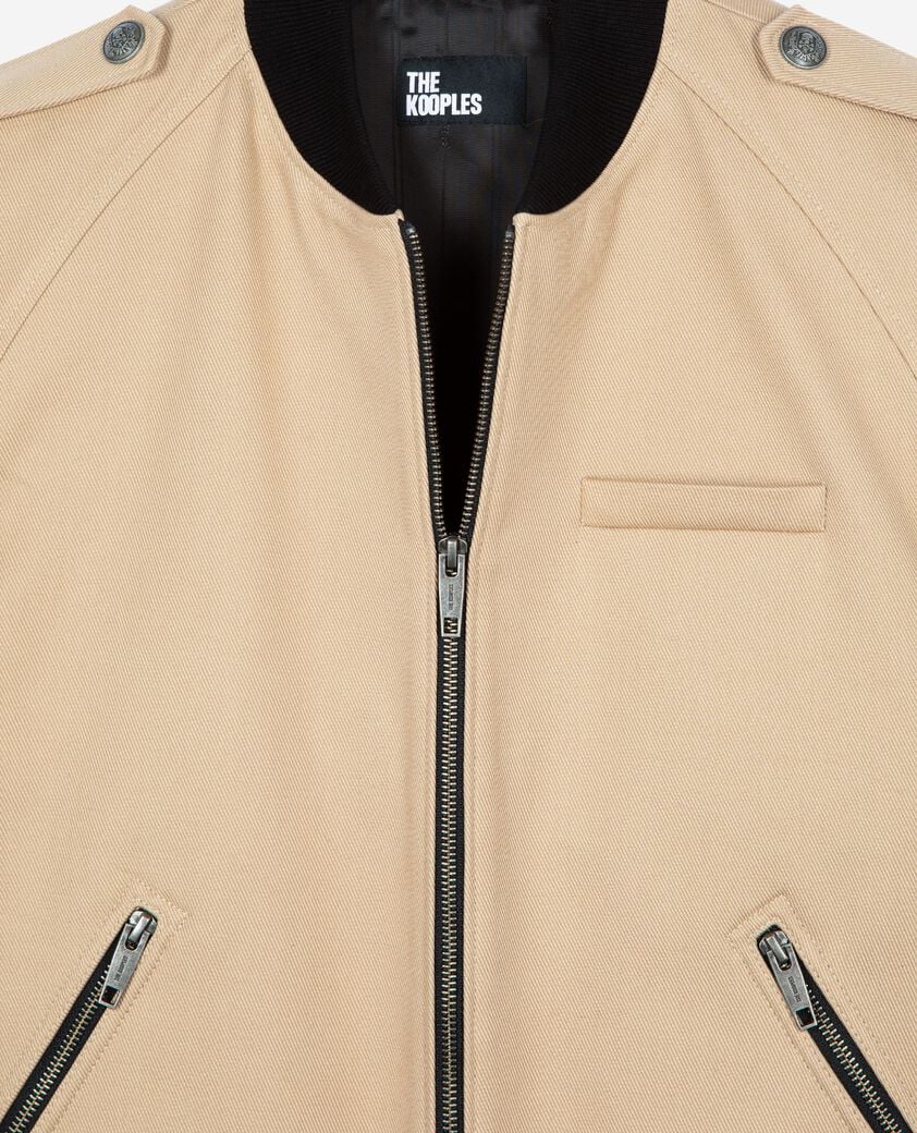 The Kooples H BEIGE beige cotton teddy jacket