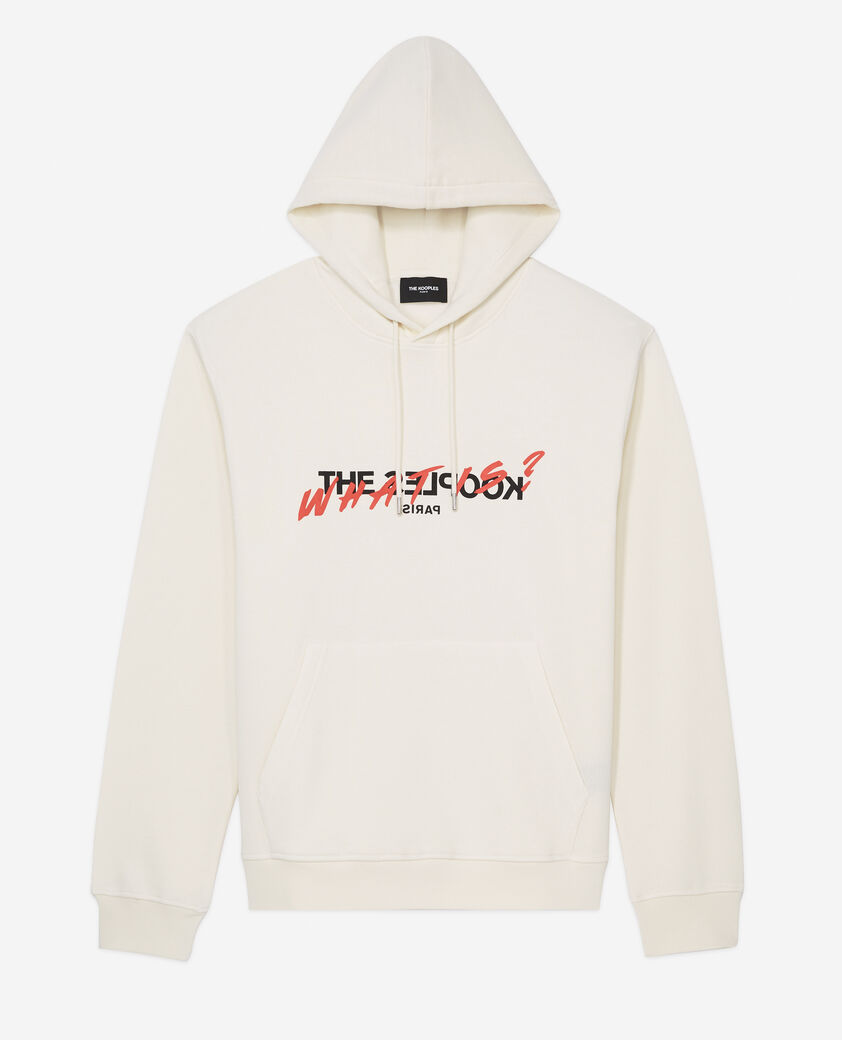 The Kooples HERREN ECRU ecru sweatshirt mit siebdruck what is