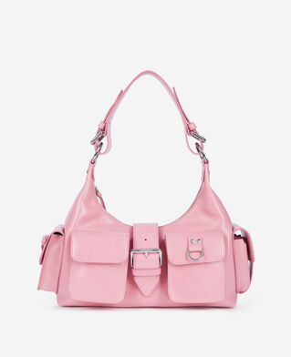 The Kooples FEMME BABY PINK sac amelia en cuir rose