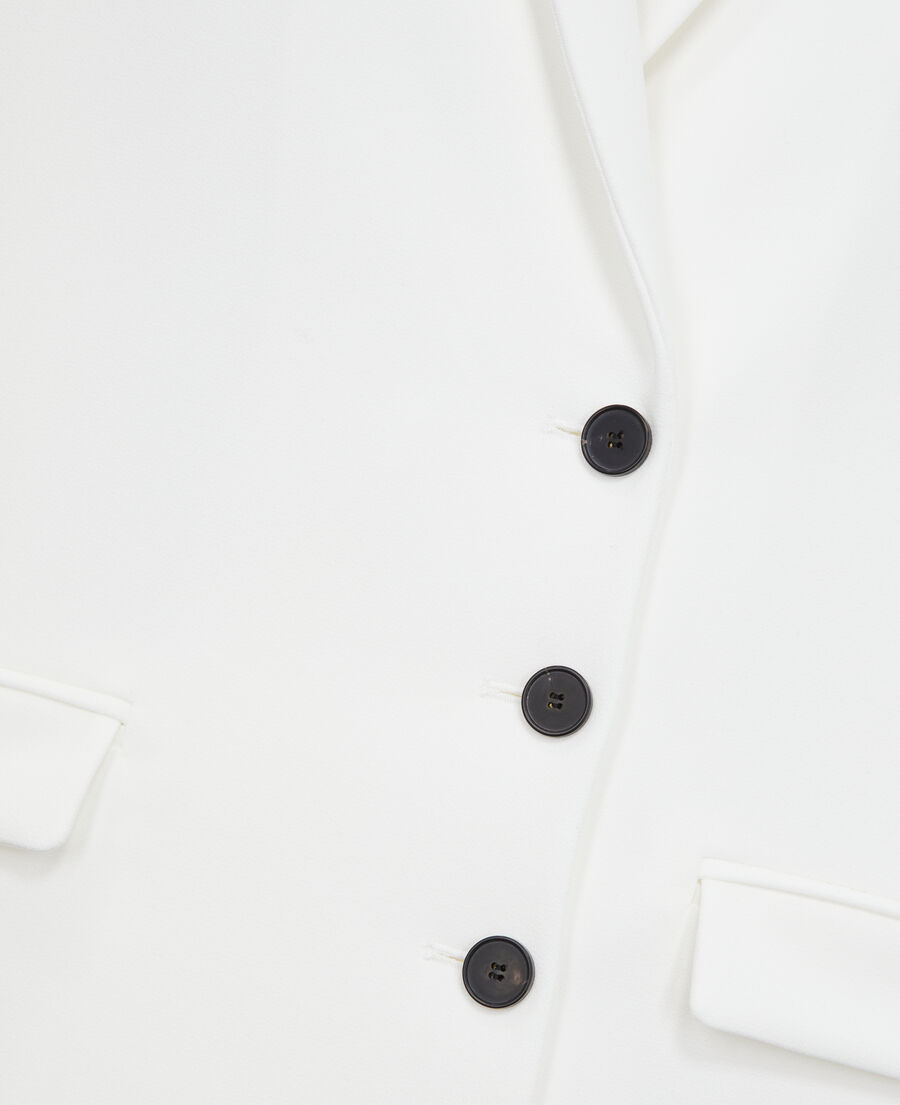 short white crepe dress