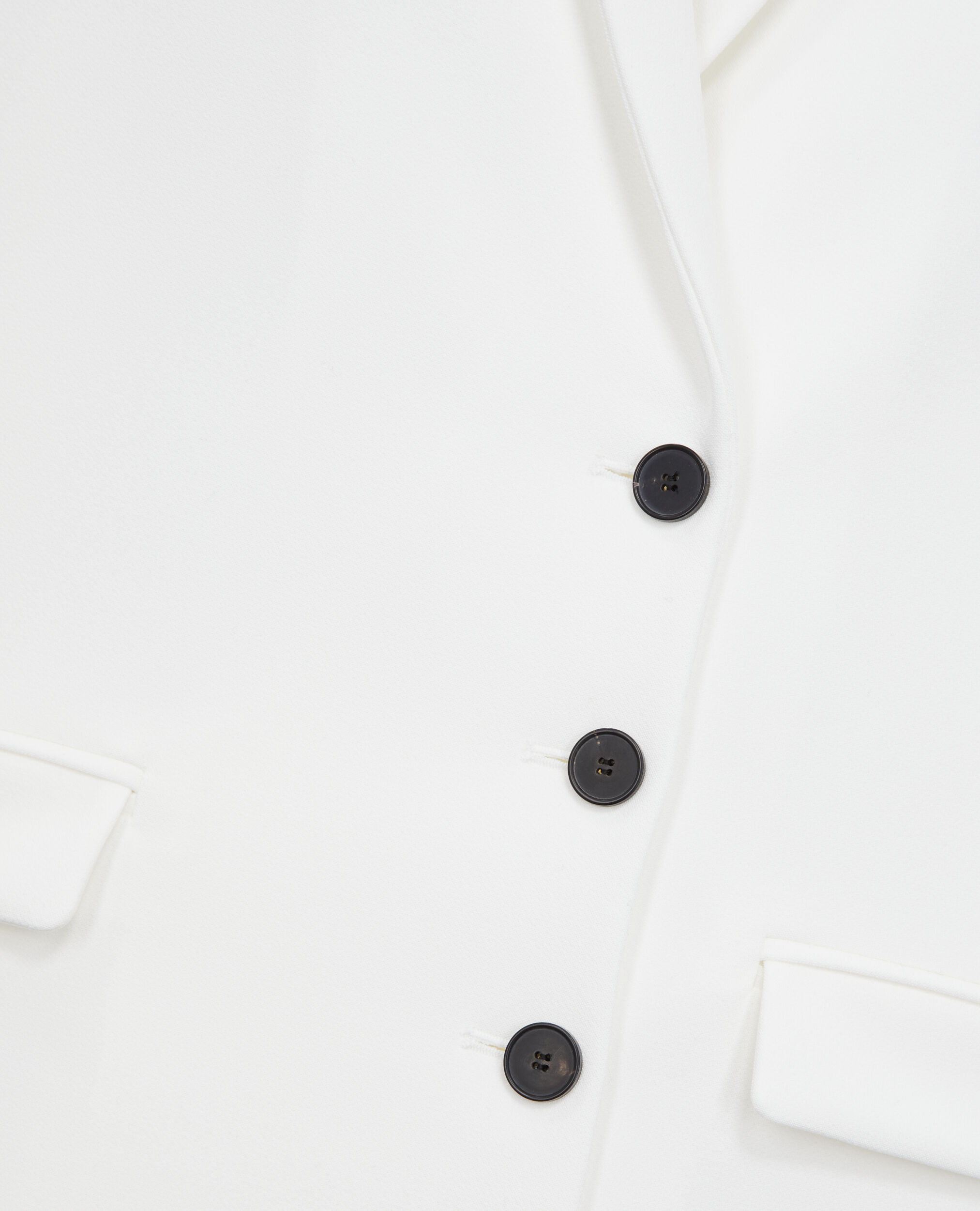 Short white crepe dress, ECRU, hi-res image number null