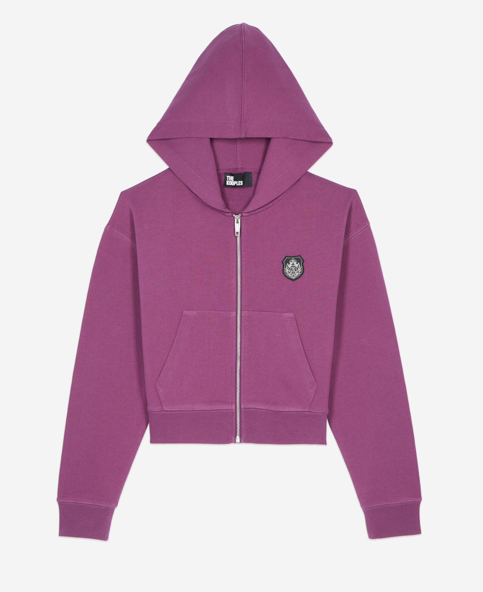 The Kooples F PRUNE purple blazon hoodie