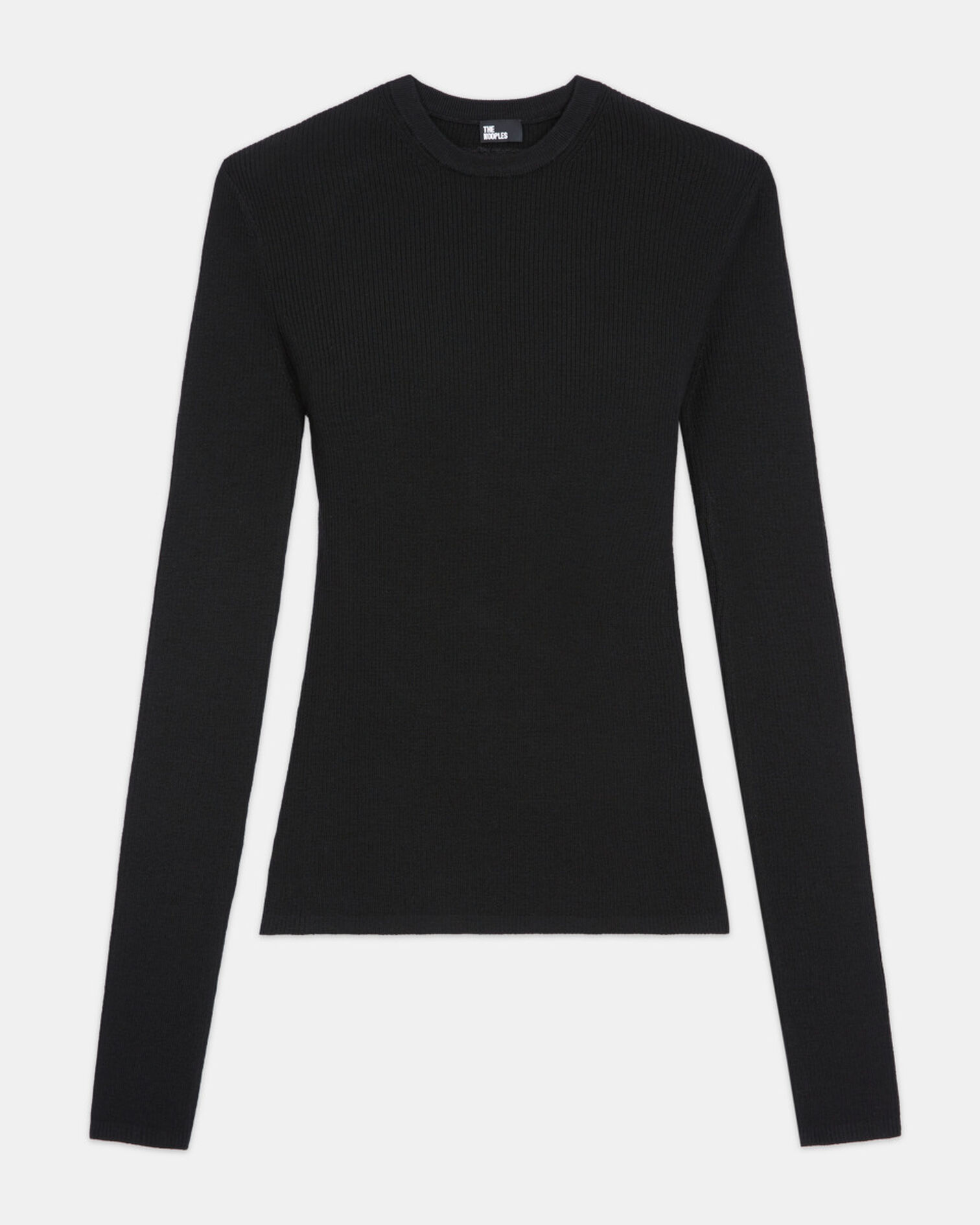 Black wool sweater, BLACK, hi-res image number null