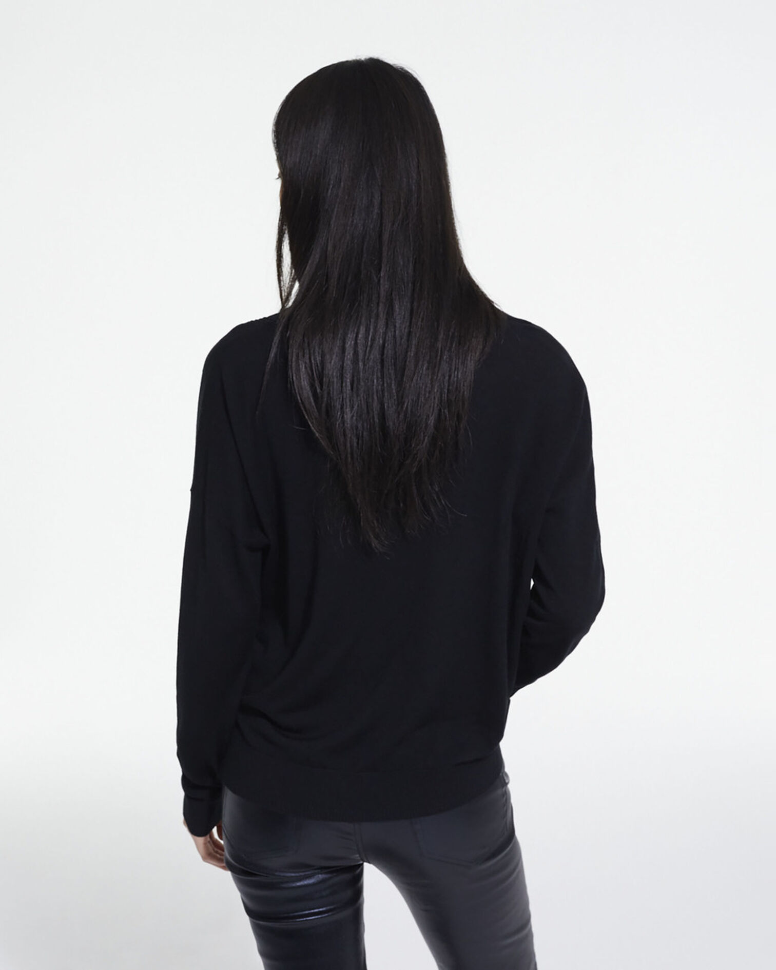 Schwarzer Wollpullover, BLACK, hi-res image number null