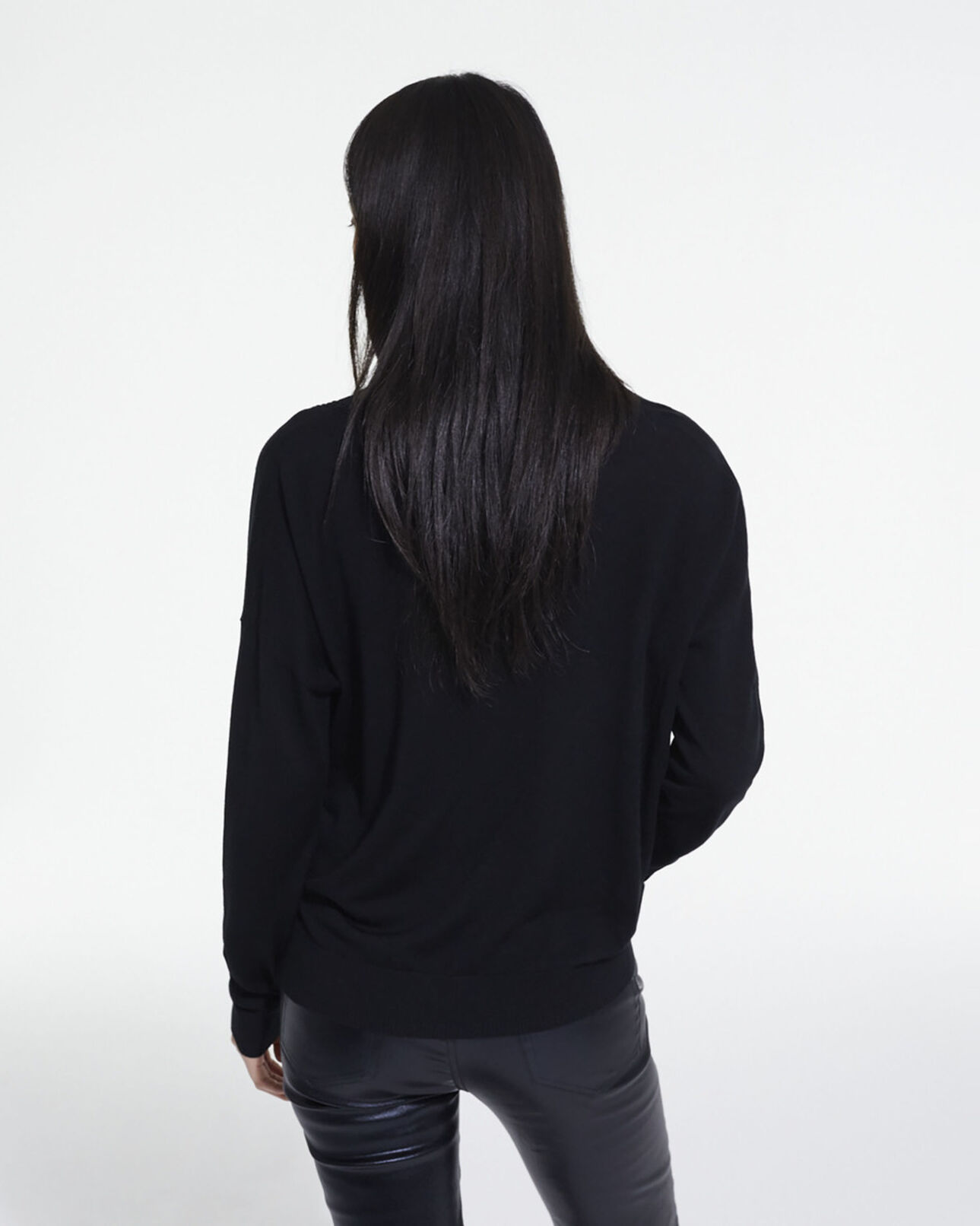 The Kooples DAMEN BLACK schwarzer wollpullover