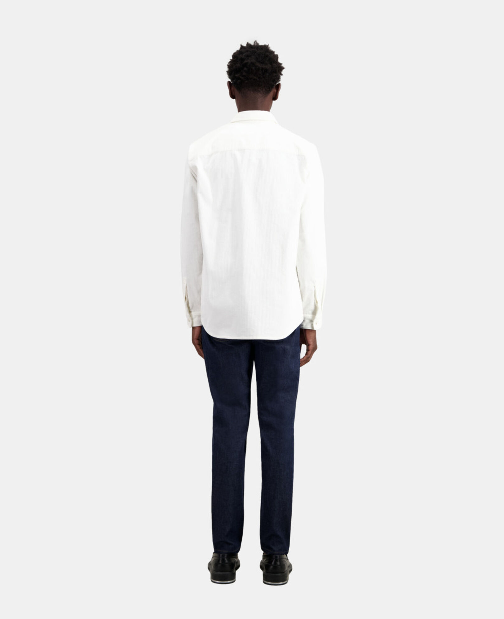 The Kooples MEN ECRU ecru corduroy shirt