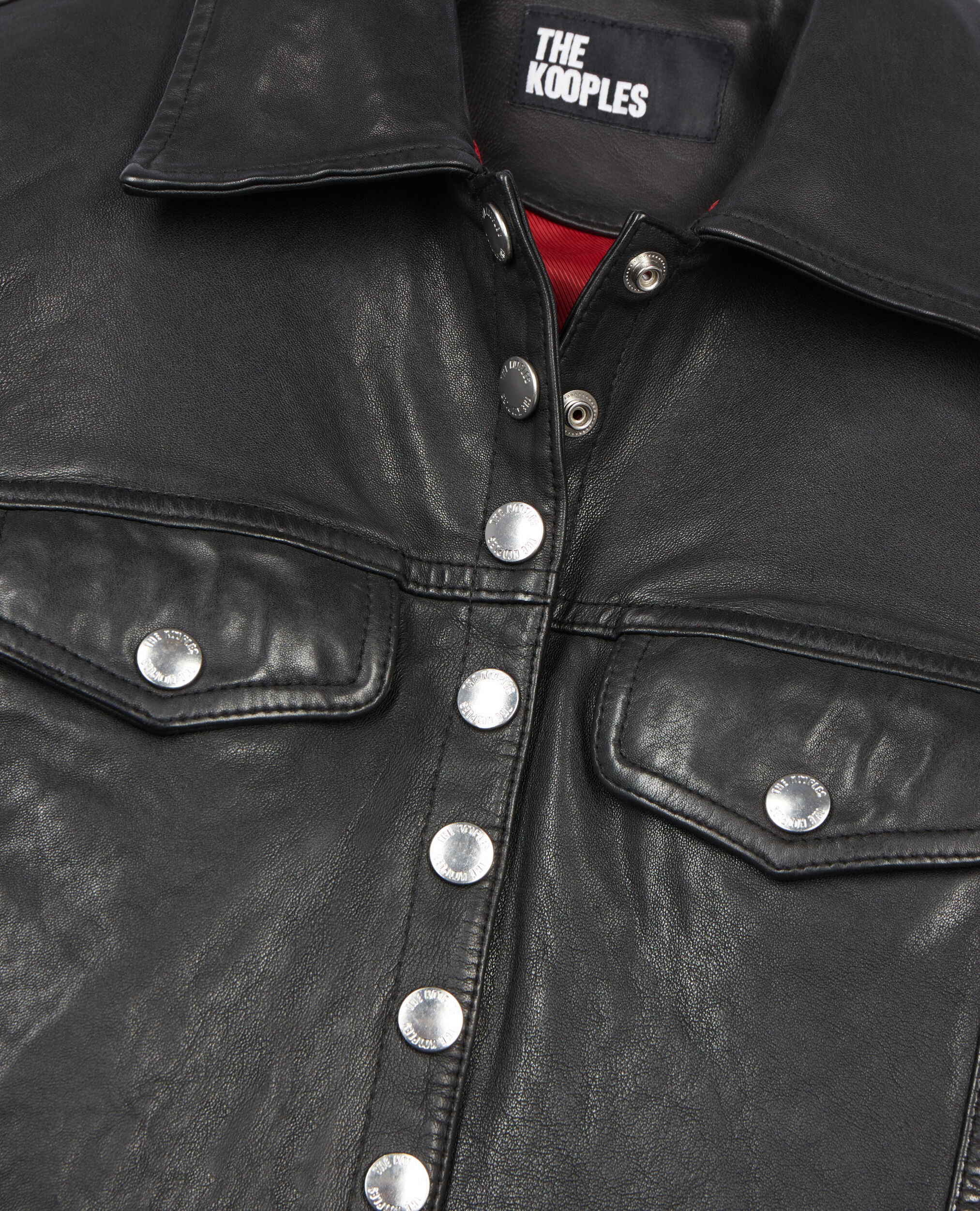 Black leather jacket, BLACK, hi-res image number null