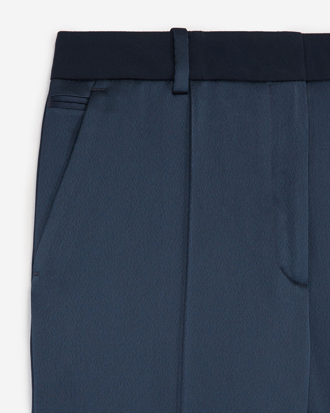 The Kooples FEMME NAVY pantalon en satin details fente