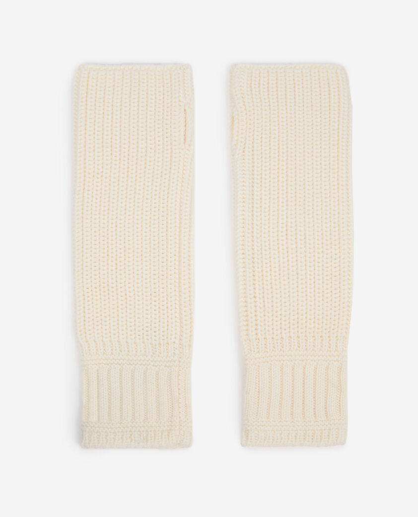 The Kooples WOMEN ECRU ecru wool mittens