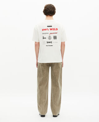 The Kooples HOMME ECRU t-shirt oversize avec sérigraphie écru