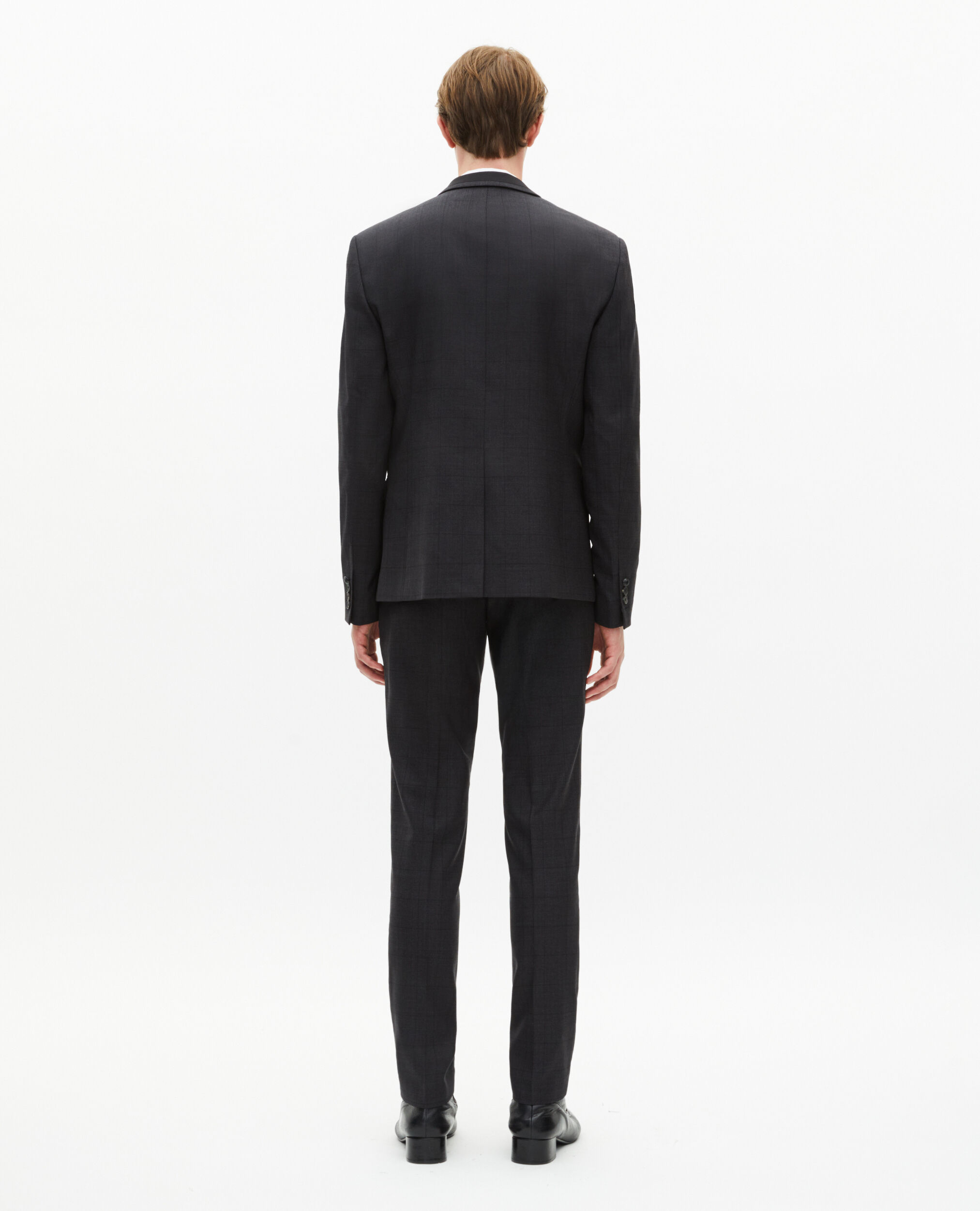 Black check suit jacket, BLACK, hi-res image number null