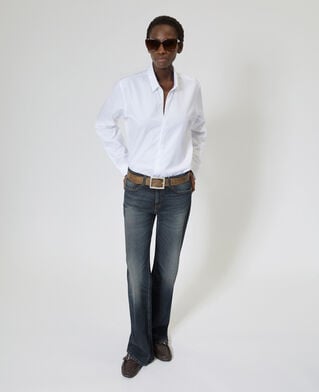 The Kooples FEMME MEDIUM BLUE jean bootcut avec abrasions bleu