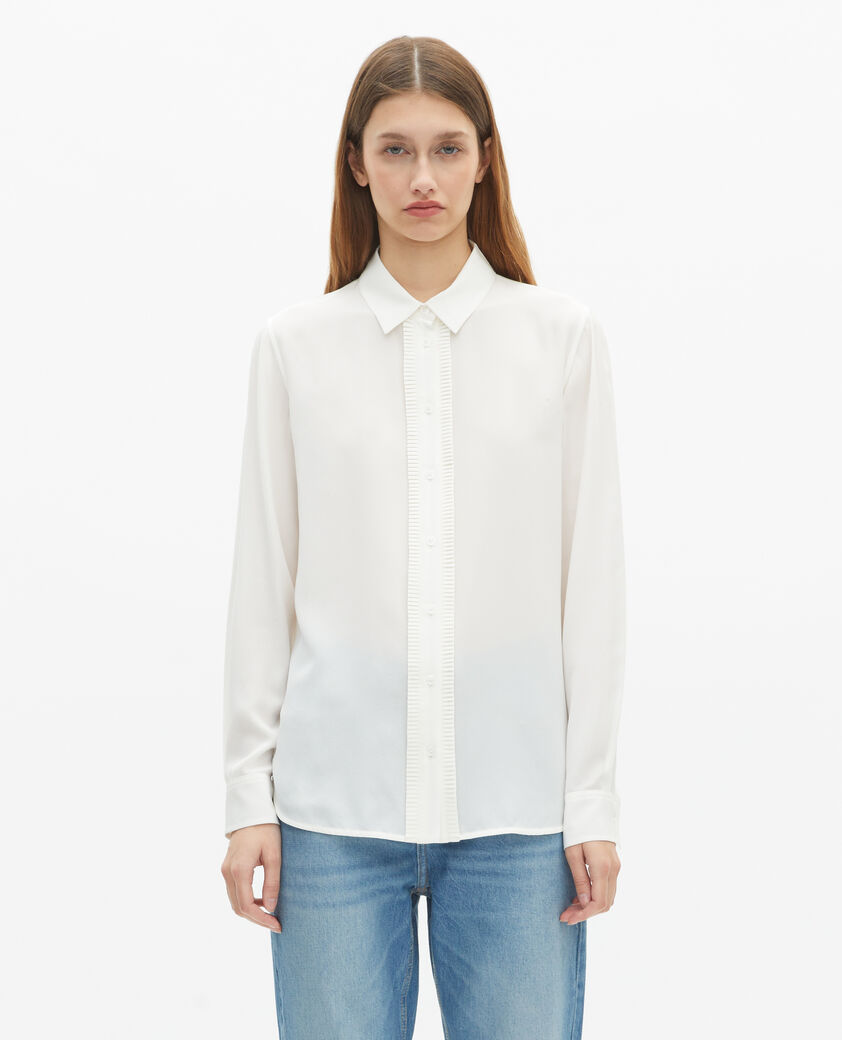 The Kooples FEMME ECRU chemise en soie écrue