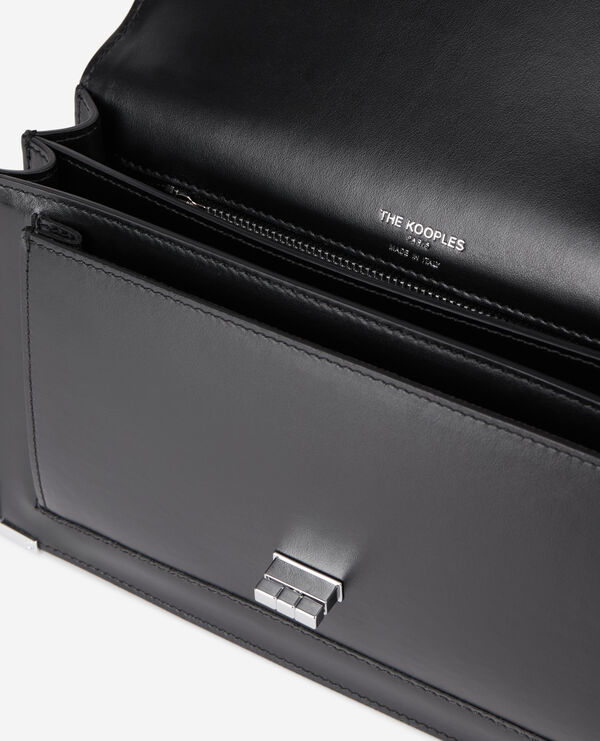 The Kooples FEMME BLACK sac emily porté épaule en cuir noir