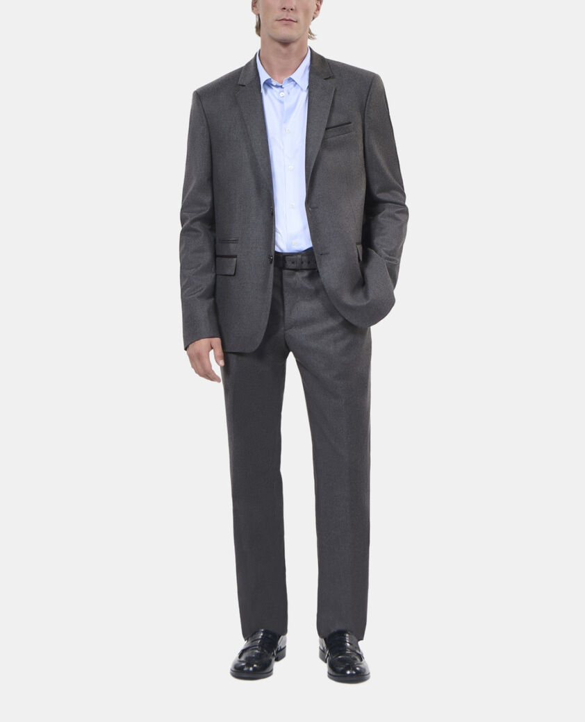 The Kooples HOMBRE LIGHT GREY MEL/WHITE pantal&oacute;n traje franela gris