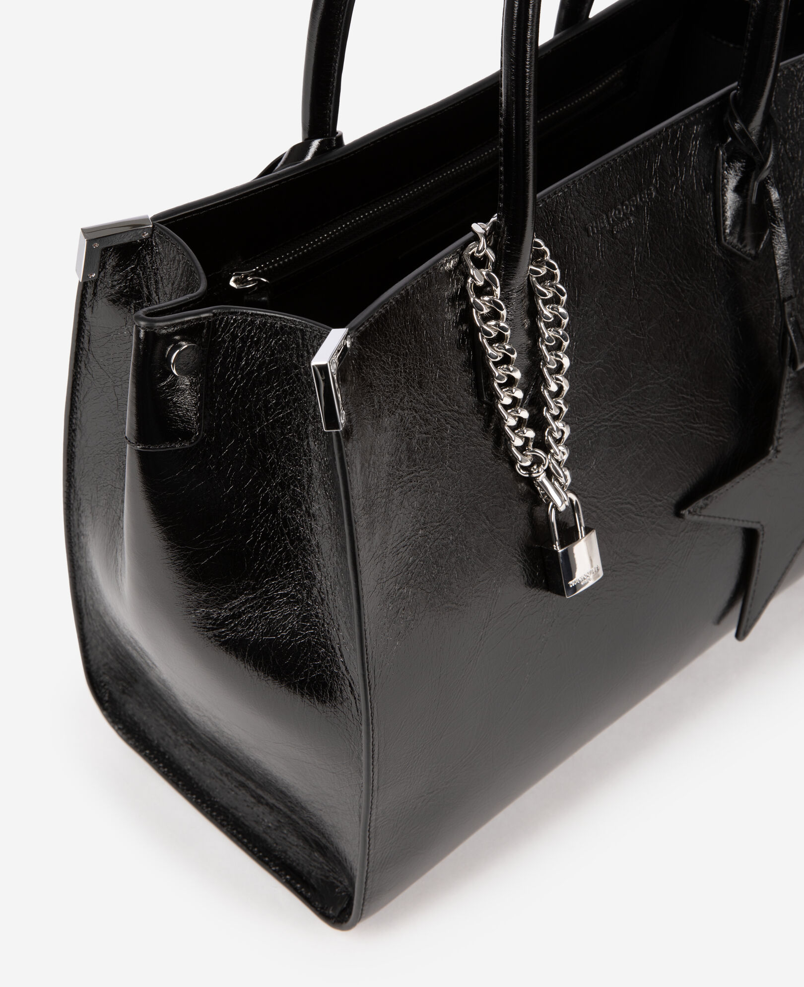 The Kooples DAMEN BLACK schwarze ming tasche aus leder