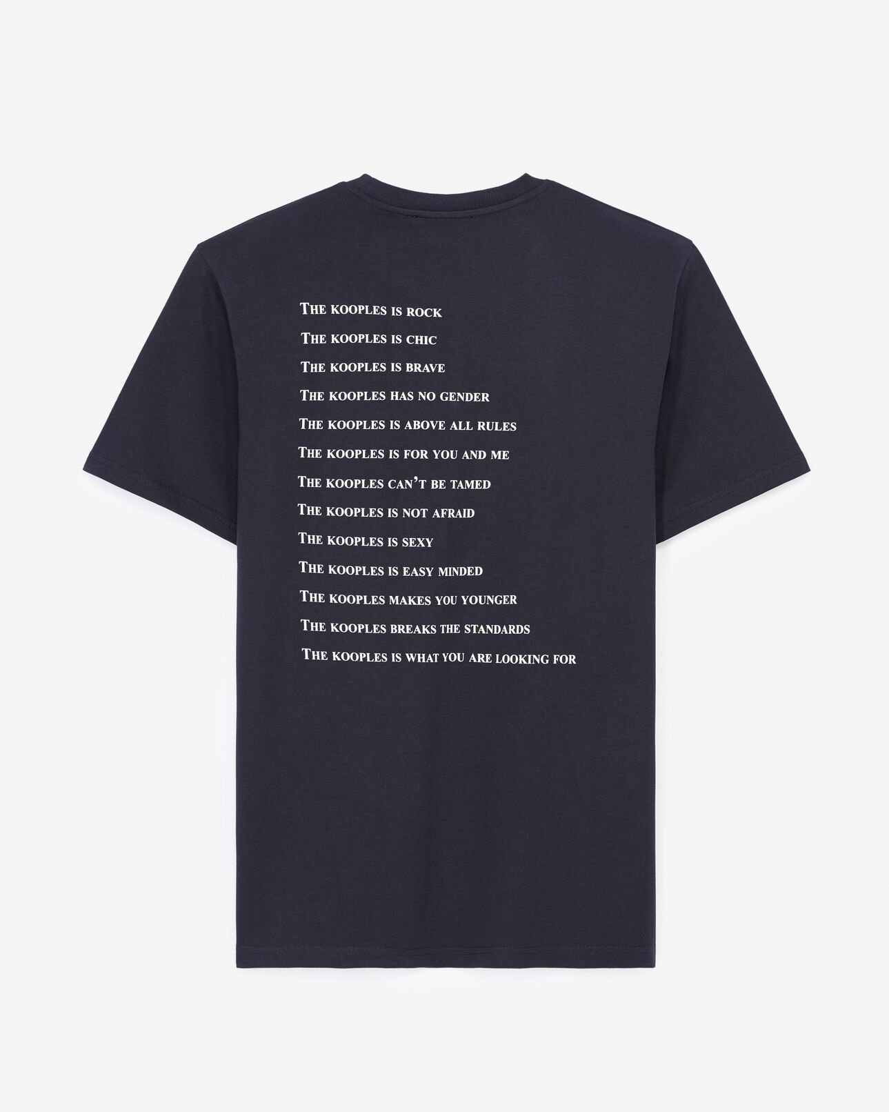 The Kooples MEN NAVY navy cotton t-shirt with print what is