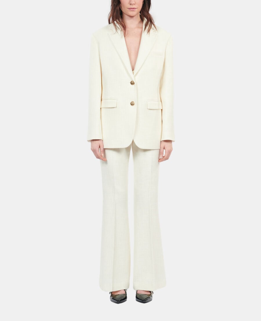 The Kooples WOMEN ECRU ecru suit jacket