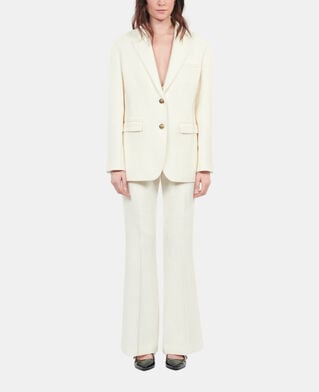 The Kooples WOMEN ECRU ecru suit jacket