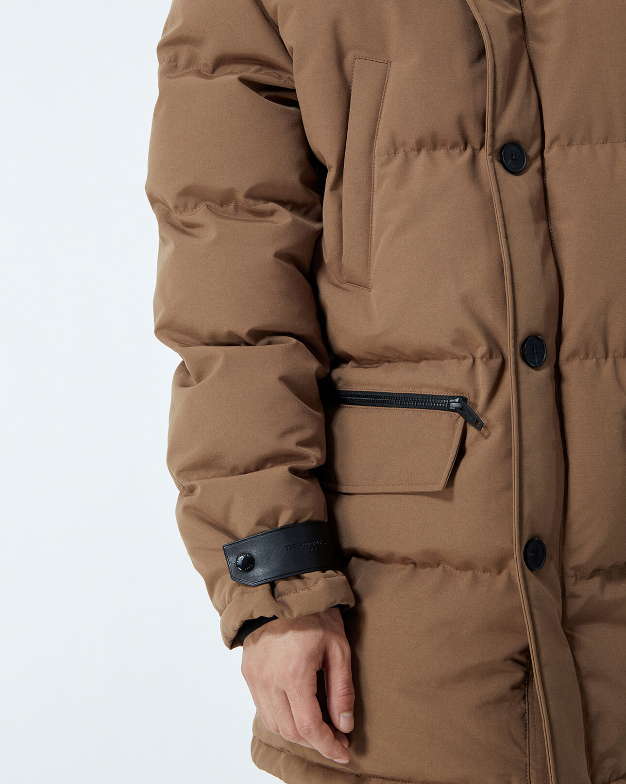 The Kooples HOMBRE TABACCO parka algodón camel acolchada
