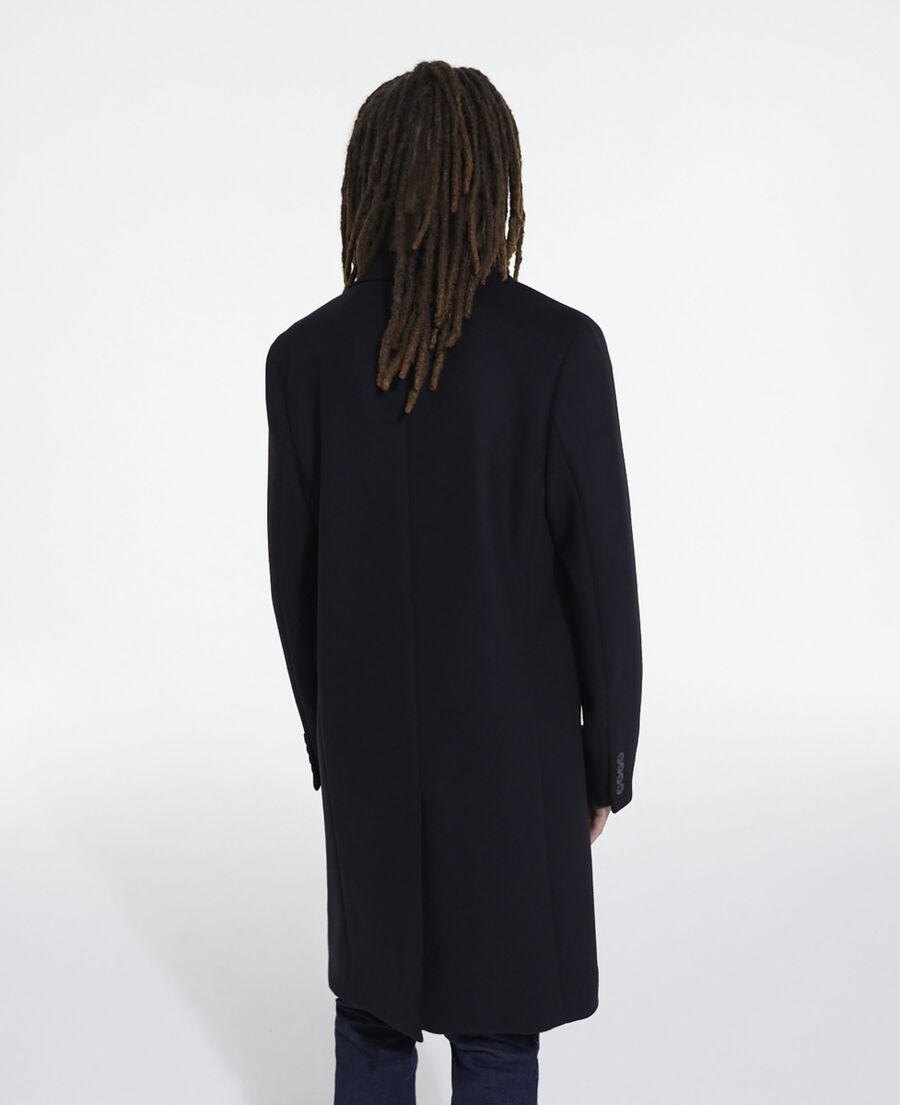 long wool coat with leopard lining