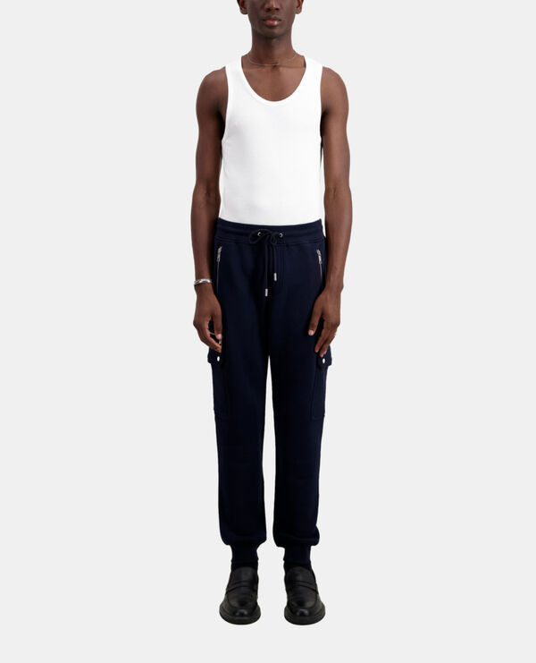 navy cargo joggers