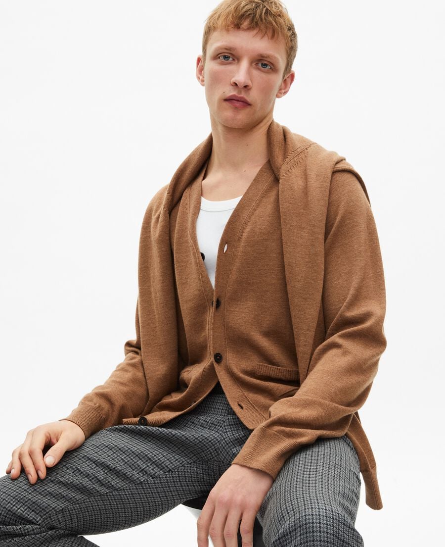 The Kooples HOMME CAMEL cardigan camel